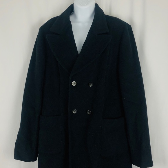 Banana Republic Wool/Alpaca long coat pockets L - Picture 5 of 12